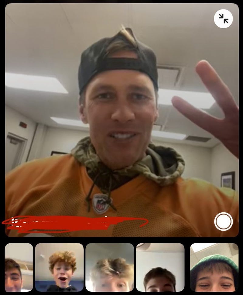 Tom Brady FaceTimes with high schoolers