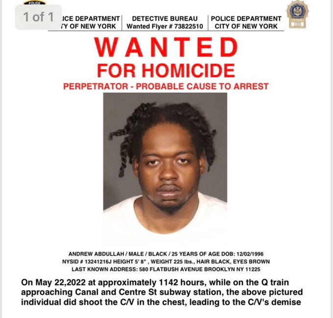 Police are searching for Andrew Abdullah in the shooting