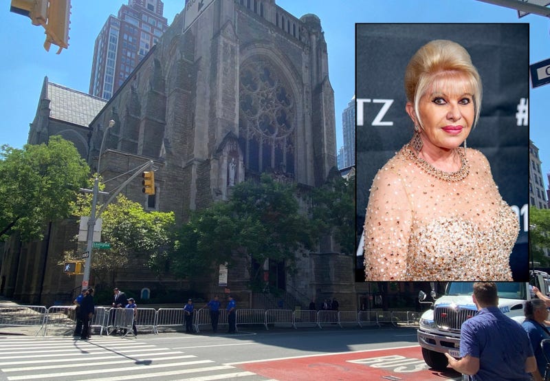 Ivana Trump (inset) will be remembered during a funeral Mass at St. Vincent Ferrer Roman Catholic Church on the Upper East Side Wednesday