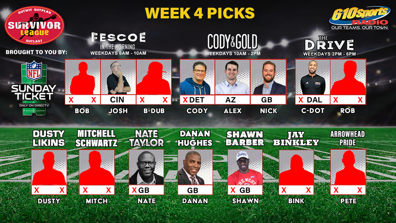 Survivor League Week 4 Picks