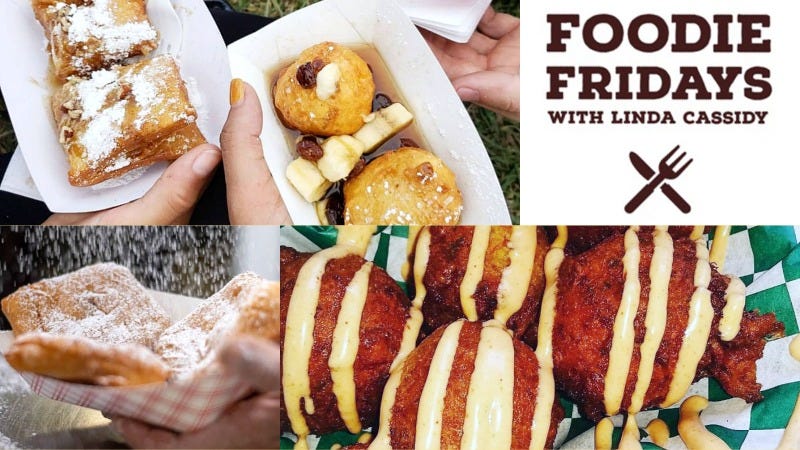 collage of types of beignets