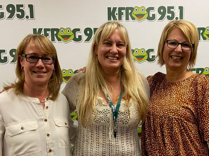 Riverside County Social Service's Ida Roath and Adoptive Mother Chandra Concannon with K-Frog's Pepper