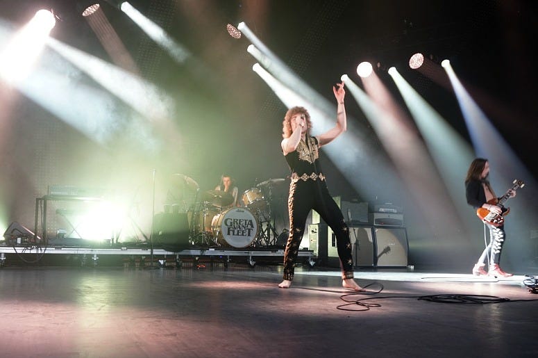 Greta Van Fleet perform at the The Met Philadelphia for their final performance of 2019