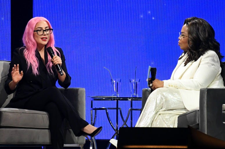 Lady Gaga Guest Appearance at Oprah's 2020 Vision: Your Life in Focus Tour, BB&T Center, Sunrise, Florida