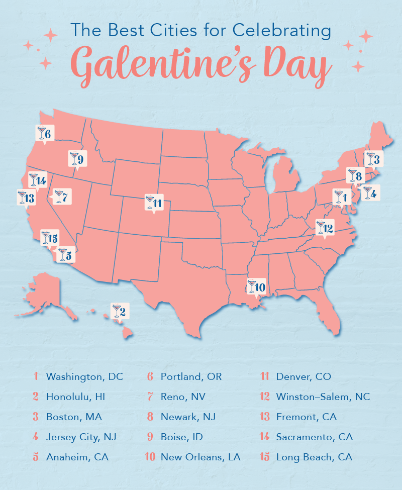The best cities for celebrating Galentine's Day