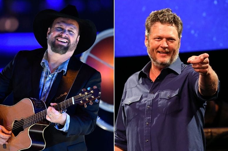 Garth Brooks and Blake Shelton