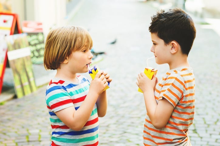 drinking juice box
