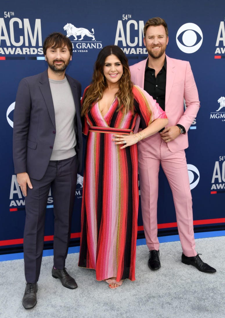 Lady Antebellum attends the 54th Academy Of Country Music Awards at MGM Grand Hotel & Casino on April 07, 2019 in Las Vegas, Nevada