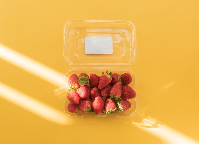 rinse strawberry carton before recycling