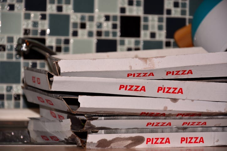 dirty pizza boxes can't be recycled
