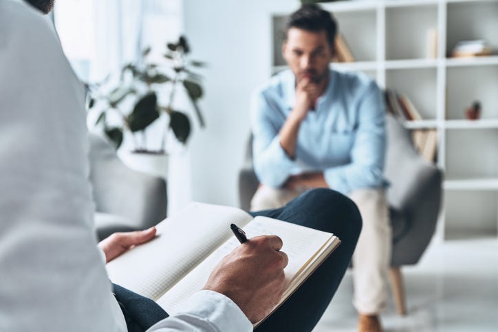 talking to therapist
