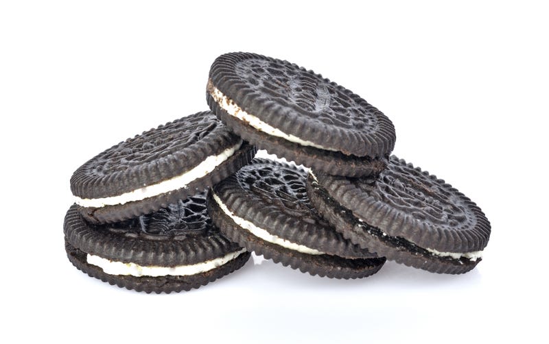 cookies cream on white background