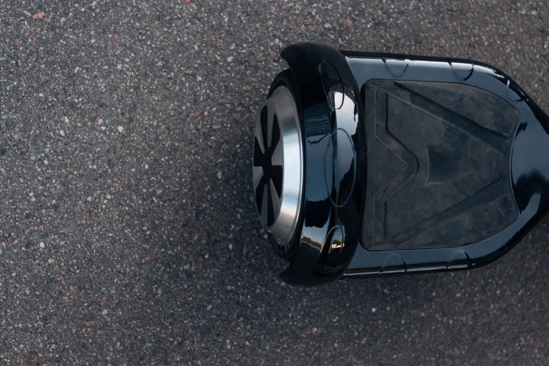 Hoverboard foot pad stock photo.