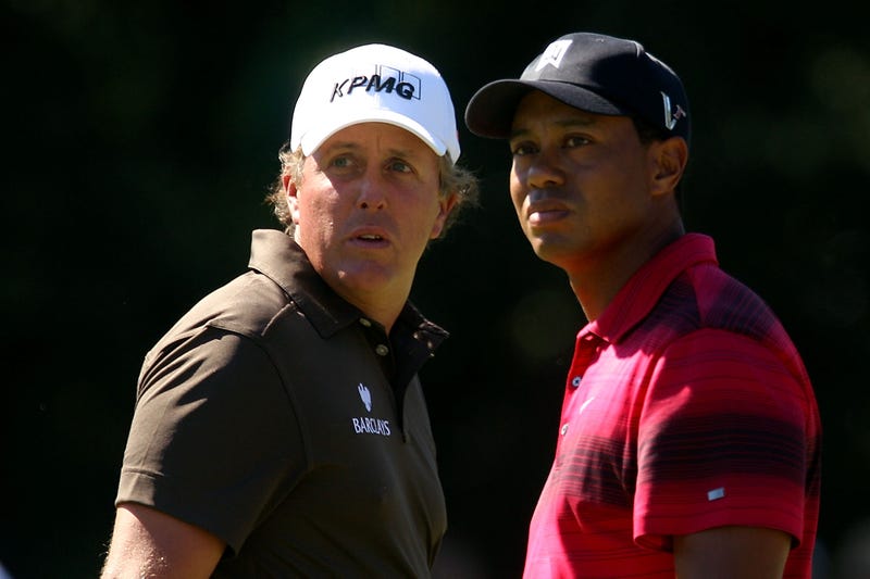 Phil Mickelson and Tiger Woods