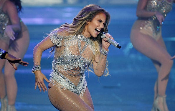 Jennifer Lopez performs during the finale of her residency, "JENNIFER LOPEZ: ALL I HAVE" at Zappos Theater at Planet Hollywood Resort & Casino on September 29, 2018 in Las Vegas, Nevada.