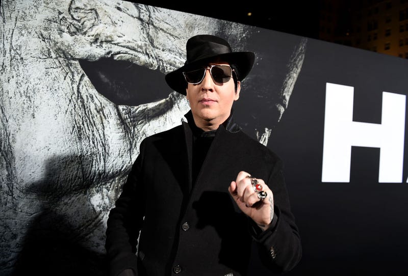 ER 17: Marilyn Manson arrives at the premiere of Universal Pictures' "Halloween" at the TCL Chinese Theatre on October 17, 2018 in Los Angeles, California
