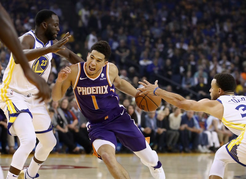 Devin Booker against the Golden State Warriors