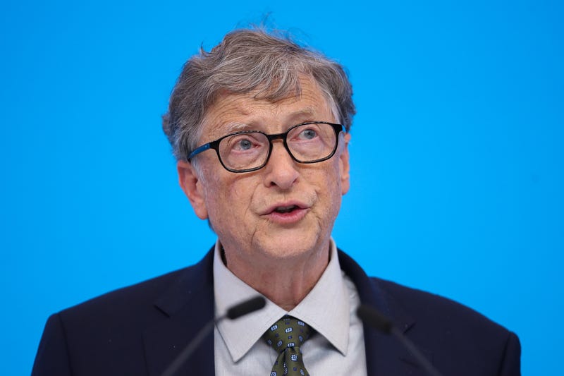 bill gates pensive delivering speech