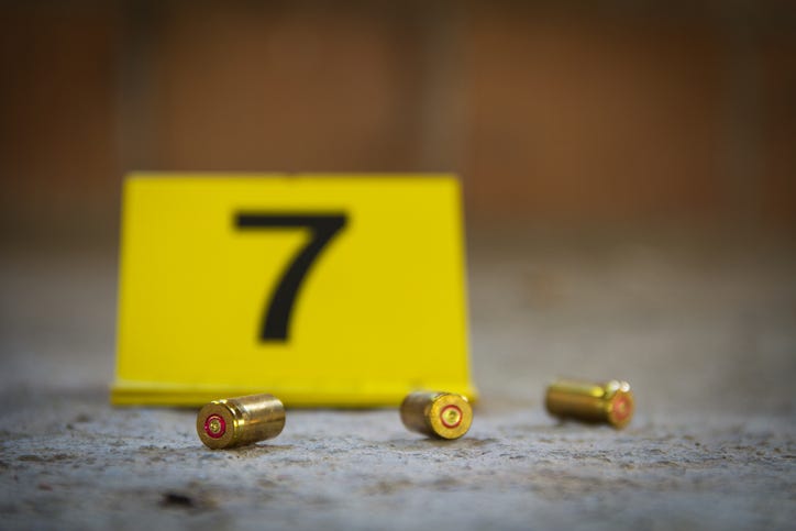 evidence market at shooting scene