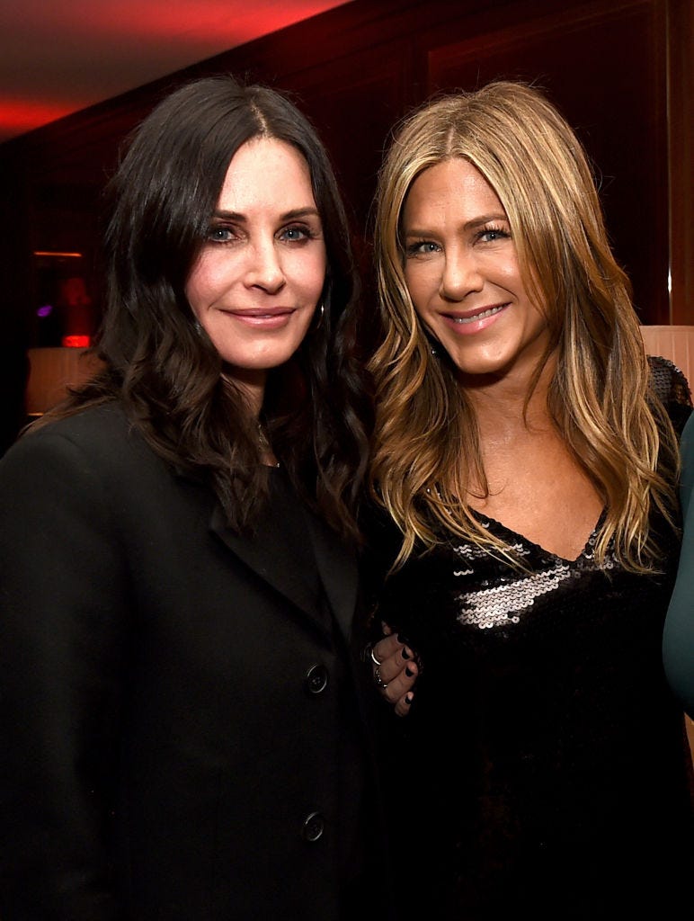 courteney cox and jennifer aniston at dumplin premiere