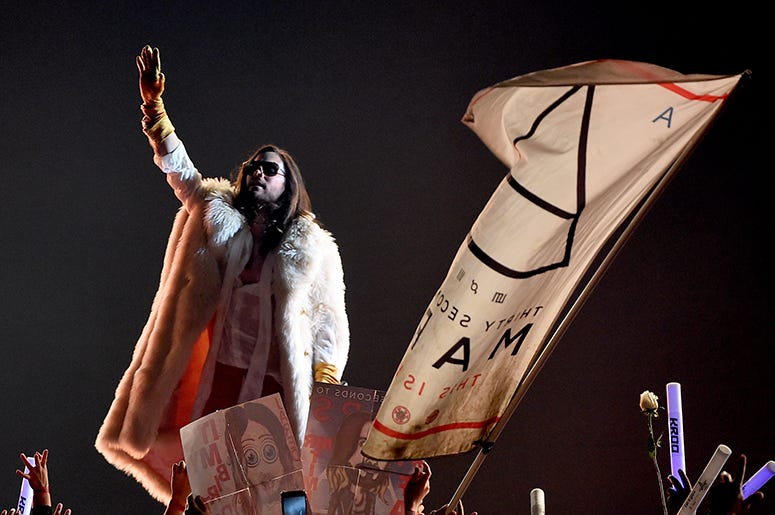 Jared Leto of Thirty Seconds to Mars
