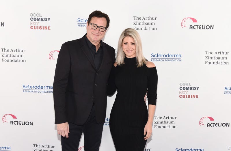 Bob Saget and Kelly Rizzo attend Scleroderma Research Foundation's Cool Comedy - Hot Cuisine New York 2018 at Caroline's on Broadway on December 11, 2018 in New York City