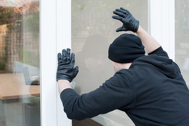Burglar looking into window
