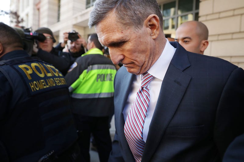 Former White House National Security Advisor Michael Flynn leaves the Prettyman Federal Courthouse following a sentencing hearing in U.S. District Court December 18, 2018 in Washington, DC.