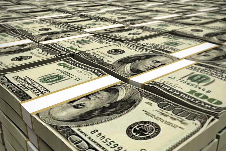 stacks of money