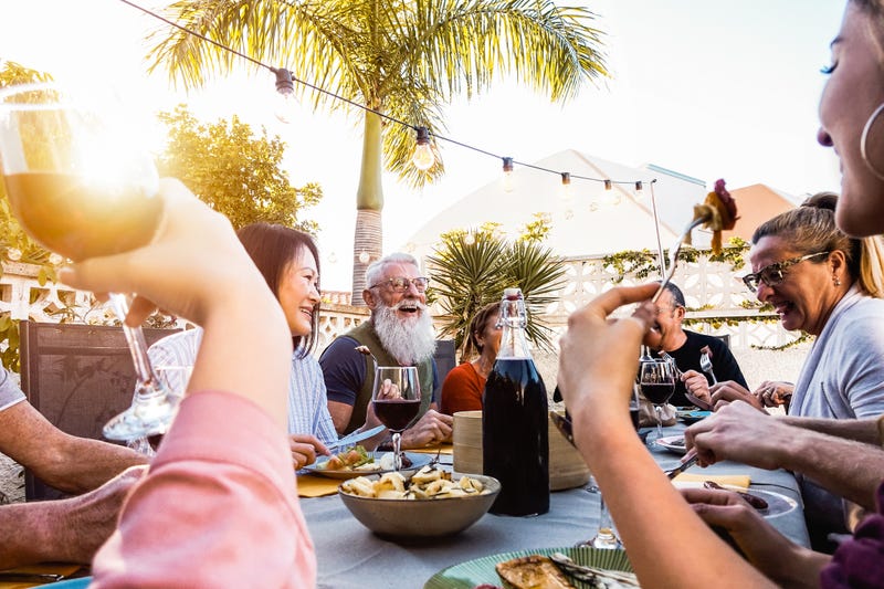 friends and family having a lovely cookout