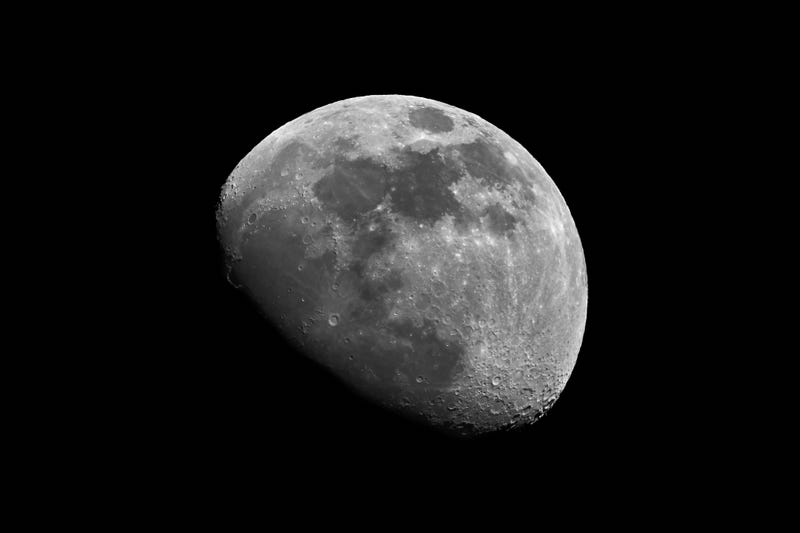 A photograph of the moon