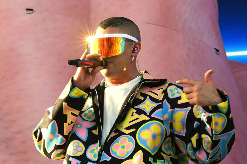 Bad Bunny performs on Coachella Stage during the 2019 Coachella Valley Music And Arts Festival on April 14, 2019 in Indio, California.