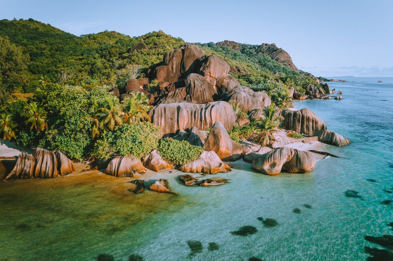 source d'argent beach in seychelles africa