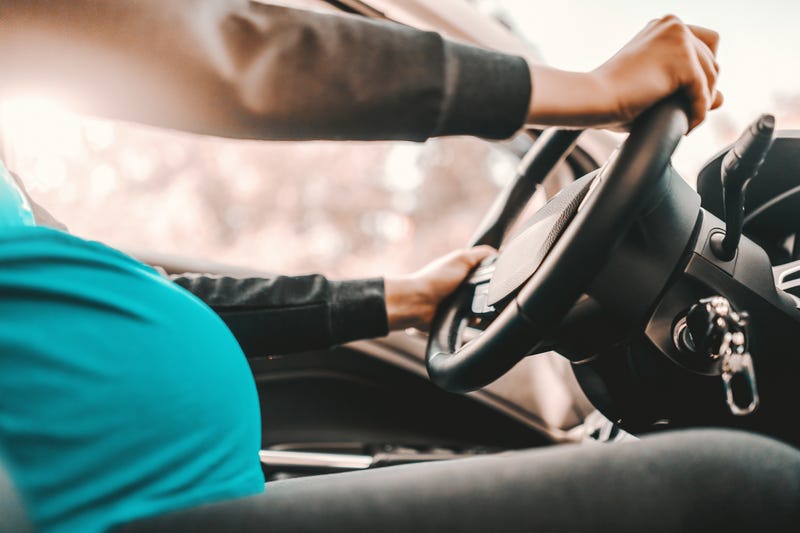 pregnant woman driving