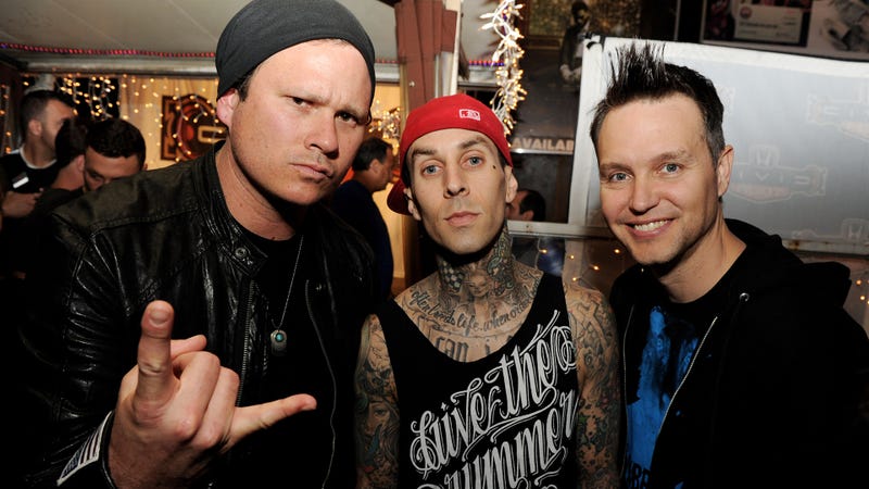 Tom DeLonge, Travis Barker and Mark Hoppus of blink-182