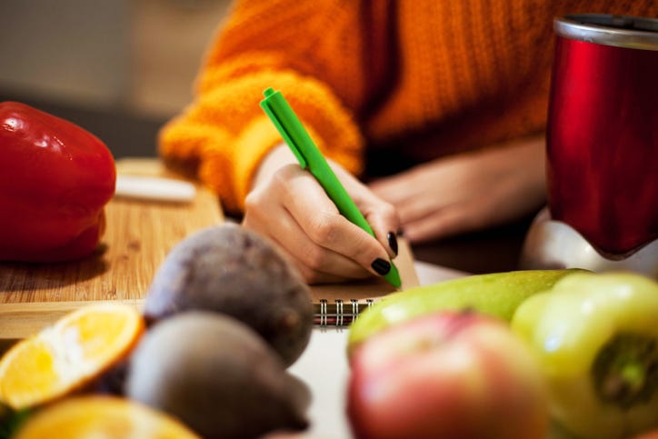 making grocery list
