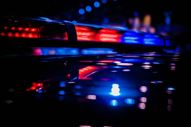 Bright police lights