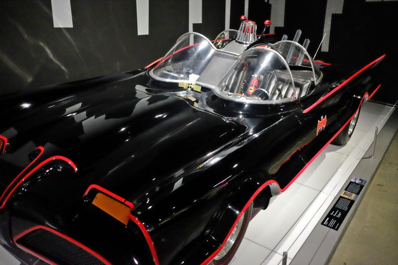 A Batmobile replica is displayed during the opening of the new exhibit "Hollywood Dream Machines: Vehicles Of Science Fiction And Fantasy" at Petersen Automotive Museum on May 04, 2019 in Los Angeles, California.