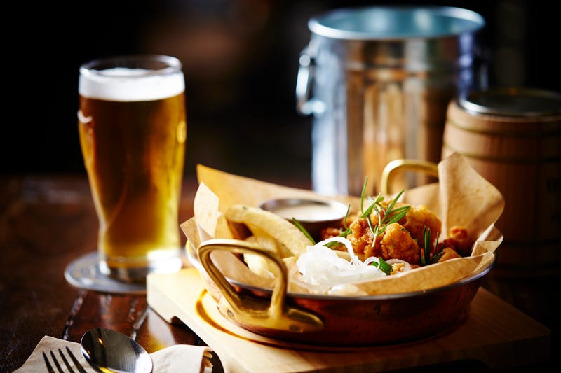 Korean fried chicken and beer