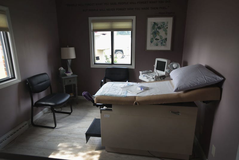 An ultrasound machine sits next to an exam table in an examination room at Whole Woman's Health of South Bend on June 19, 2019 in South Bend, Indiana. The clinic, which provides reproductive healthcare for women including providing abortions is scheduled to open next week following a nearly two-year court battle. Part of the Texas-based nonprofit Whole Woman's Health Alliance, the clinic will offer medication-induced abortions for women who are up to 10 weeks pregnant. (Photo by Scott Olson/Getty Images)