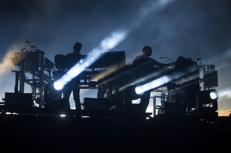 The Chemical Brothers perform on the Other stage on day four of Glastonbury Festival