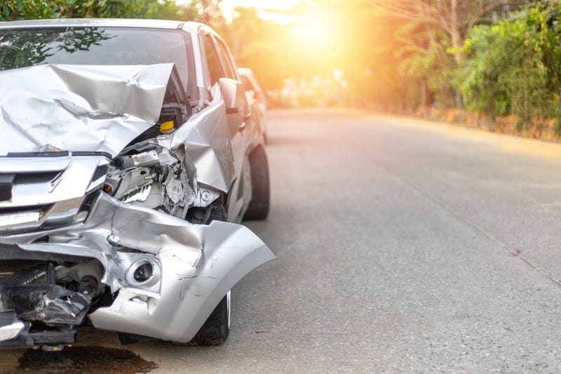 Crashed car