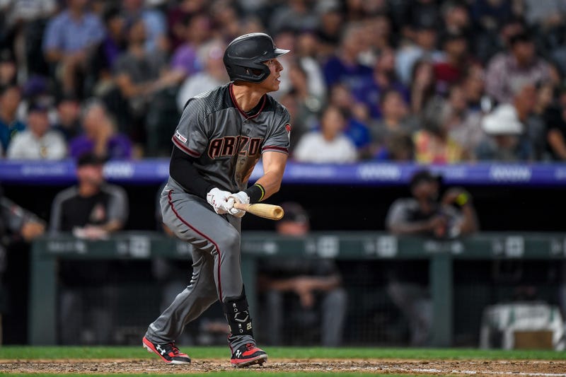 Arizona's Jake Lamb admiring his home run at Coors Field