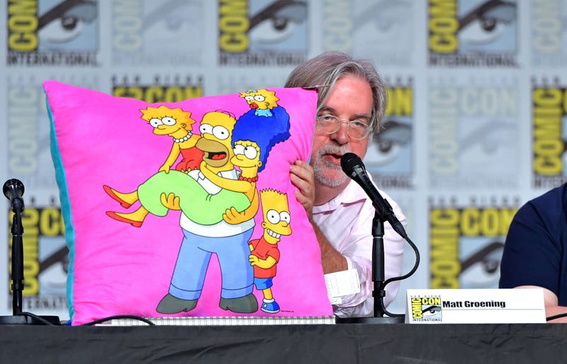 Matt Groening speaks at "The Simpsons" Panel during 2019 Comic-Con International at San Diego Convention Center on July 20, 2019 in San Diego, California.