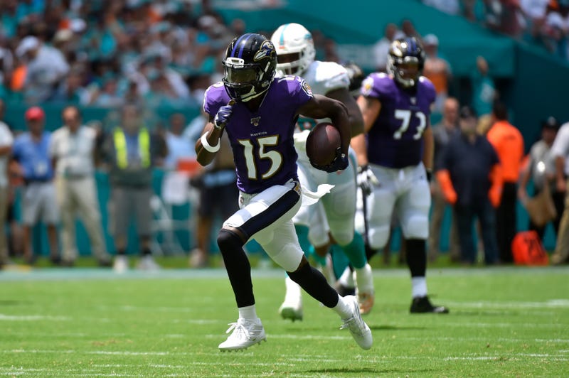 Hollywood Brown had a big NFL debut for the Ravens.