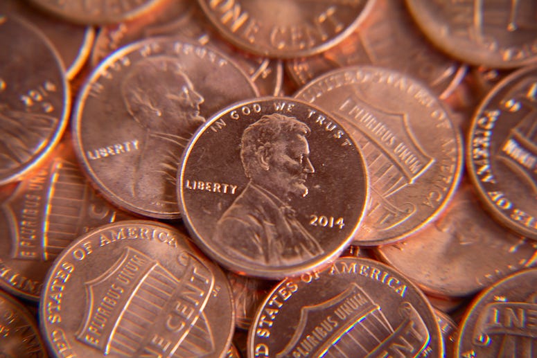 Collection of pennies