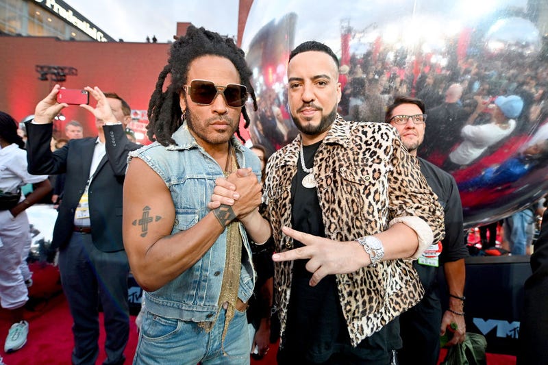 lenny kravitz and french montana at the 2019 vmas