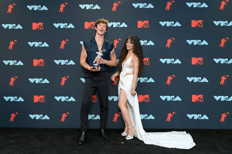 shawn mendes and camila cabello in 2019 vma press room