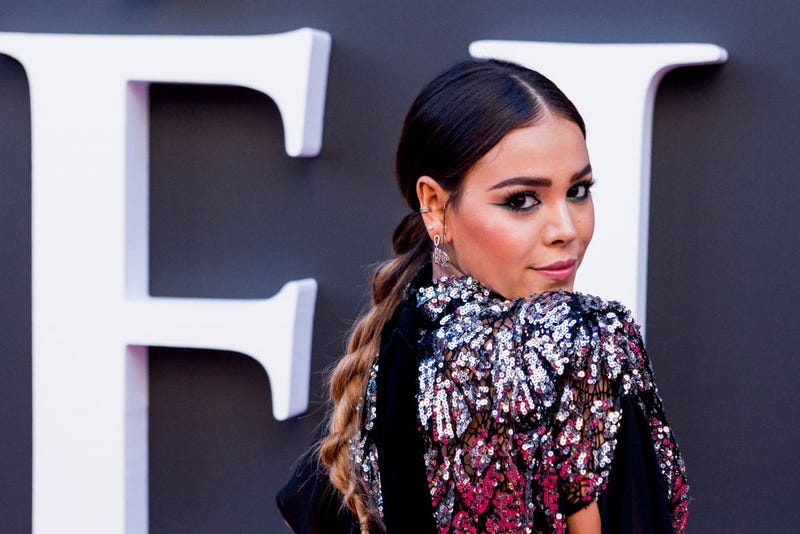 Danna Paola attends "Elite" 2nd Season Premiere at Callao Cinema on August 29, 2019 in Madrid, Spain.