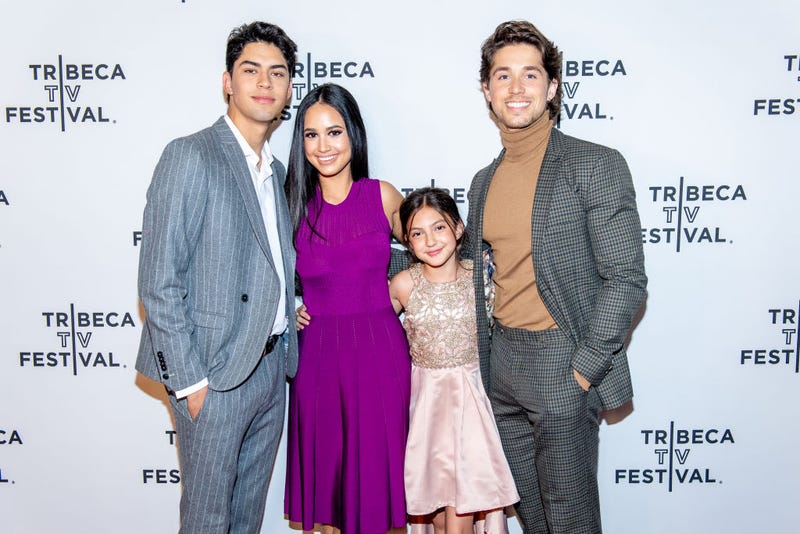 Niko Guardado, Emily Tosta, Elle Paris Legaspi and Brandon Larracuente attend the "Party Of Five" screening at the 2019 Tribeca TV Festival at Regal Battery Park Cinemas on September 14, 2019 in New York City.